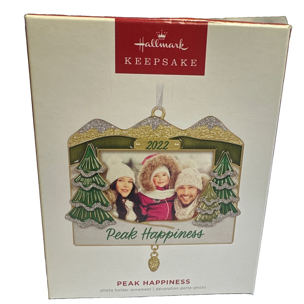 Hallmark Keepsake Christmas Ornament 2022 "Peak Happiness"Photo Holder New